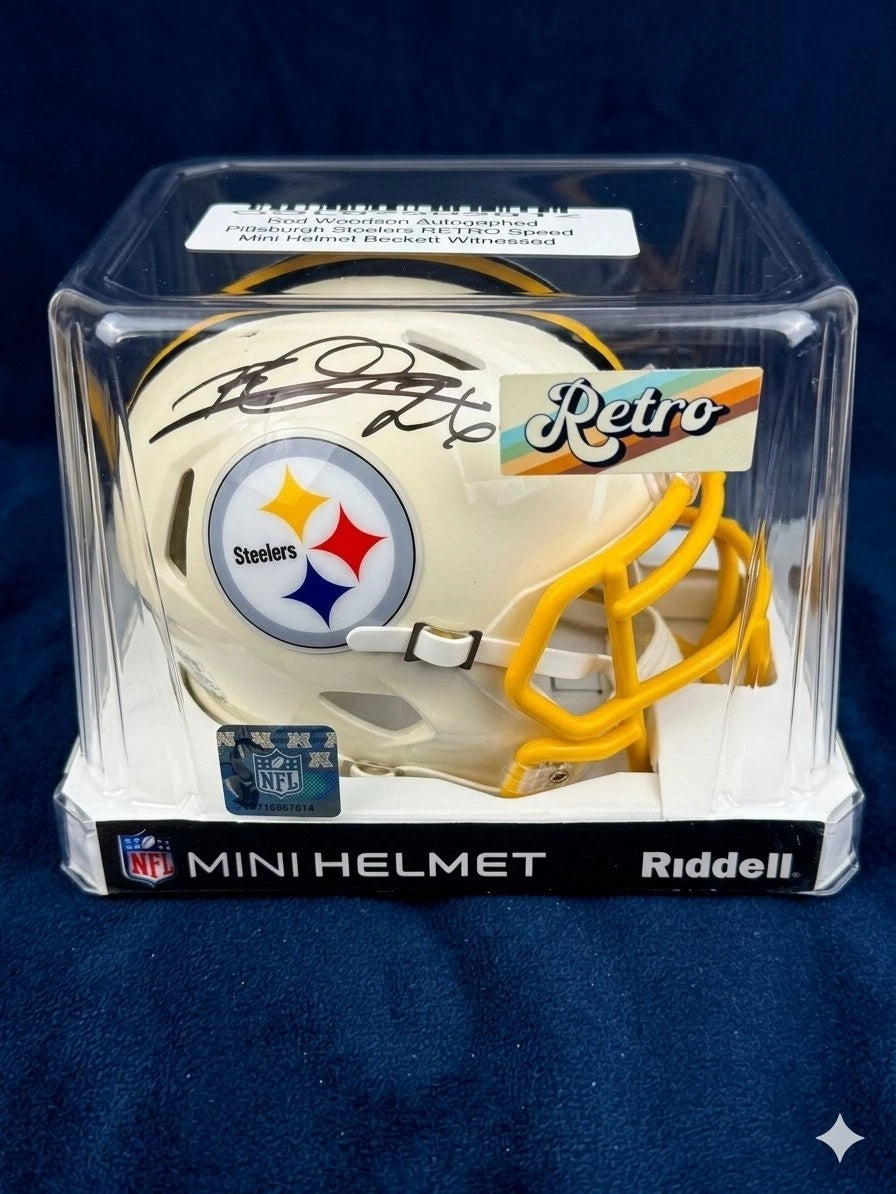 Beckett Witnessed authentication label on mini helmet