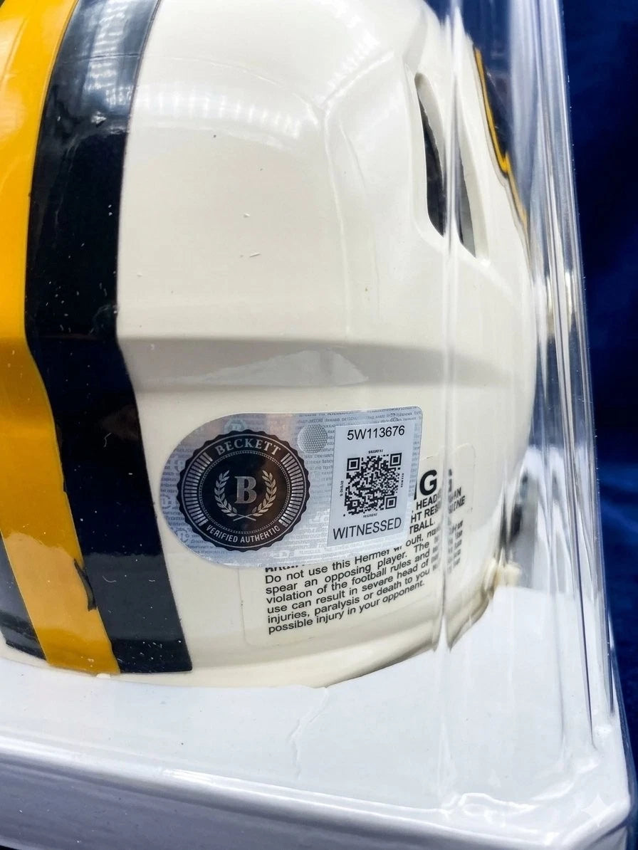 Opposite side of Steelers retro mini helmet