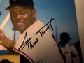 Willie Mays signed photo display with Hall of Fame emblem and nameplate